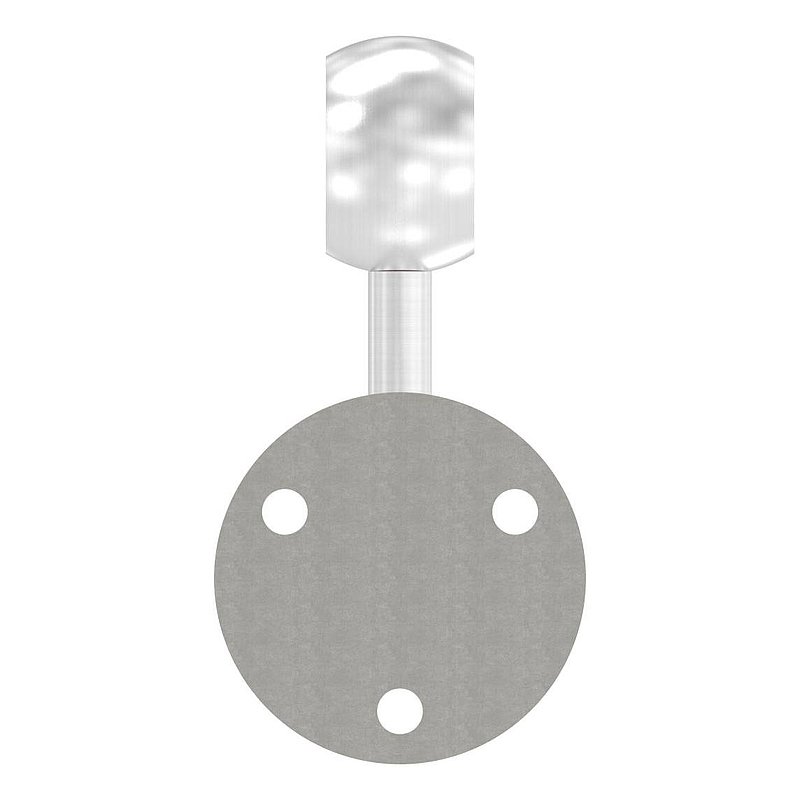 Handlaufhalter mit Kugelring für Rohr 33,7mm (Ronde und Bügel verschweißt), V2A