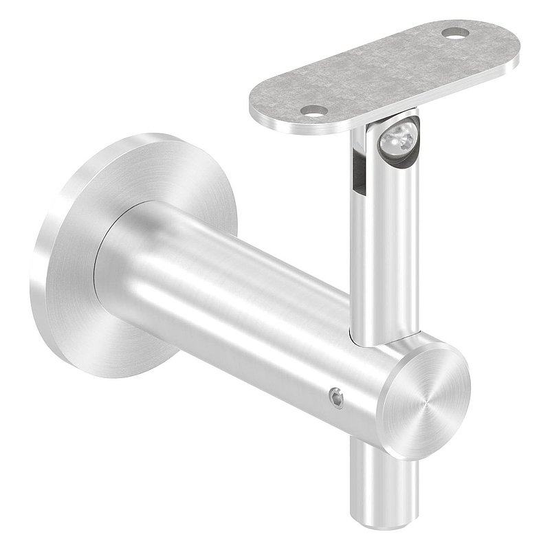 Support mural de main-courante avec articulation, plaque de fixation plate, V2A