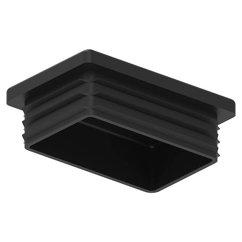 Plastic end cap for rectangular tube 60x40mm