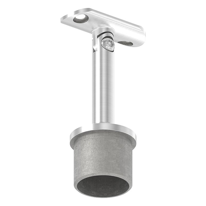 Rohrabschlussstopfen mit Gelenk und Platte, für 42,4x2,5mm, V2A