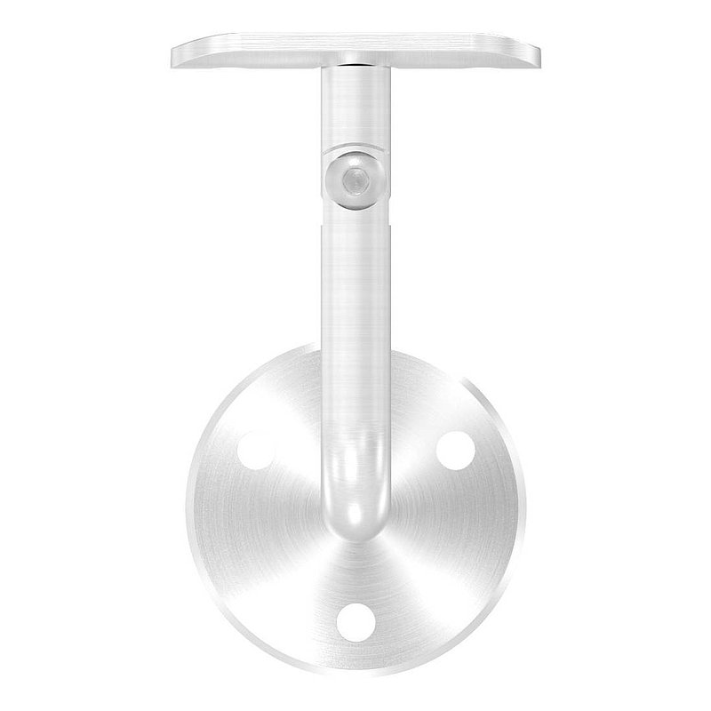 Handrail bracket with joint, handrail connection plate tube 42.4 mm (round plate and bracket screwed