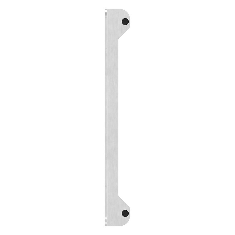 Anschlagsblech mit Gummipuffer aus Edelstahl, 37.5x37.5x328mm, V2A