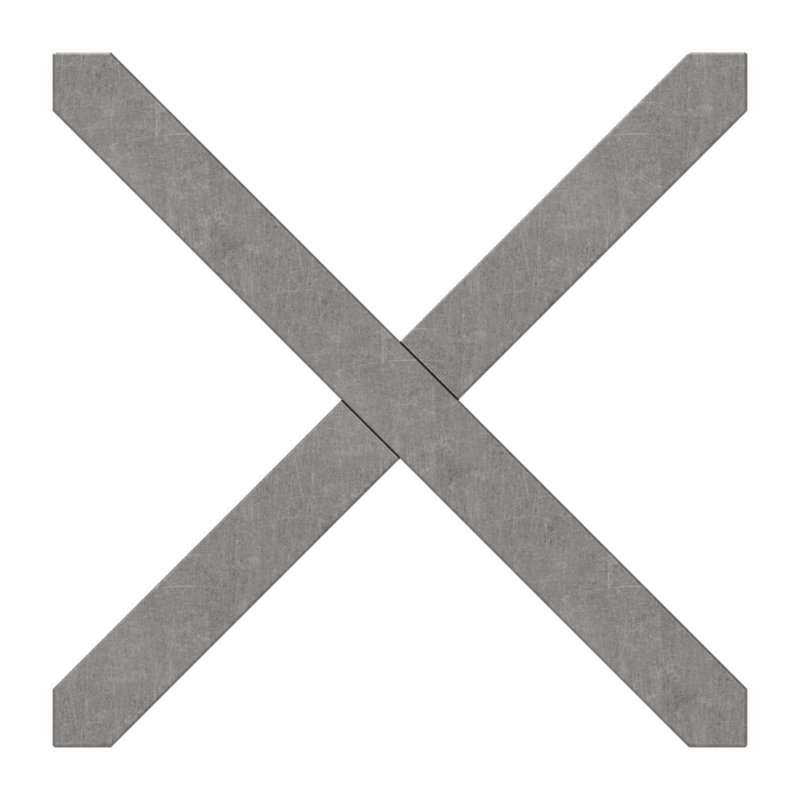 Cross 12x12mm, 100x100mm