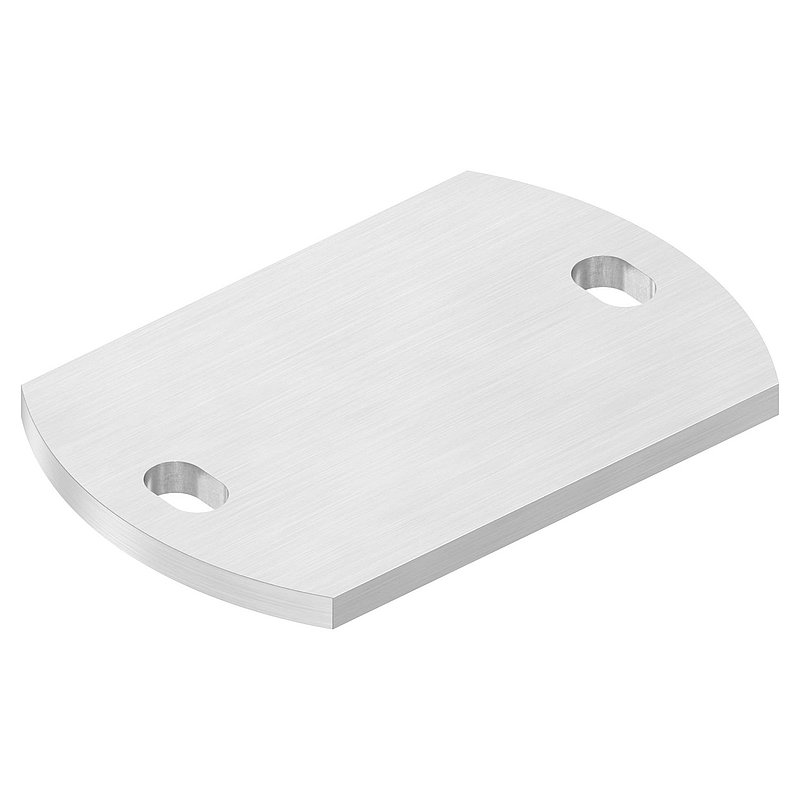Ankerplatte, 150x100x8mm, mit Längsschliff, V2A