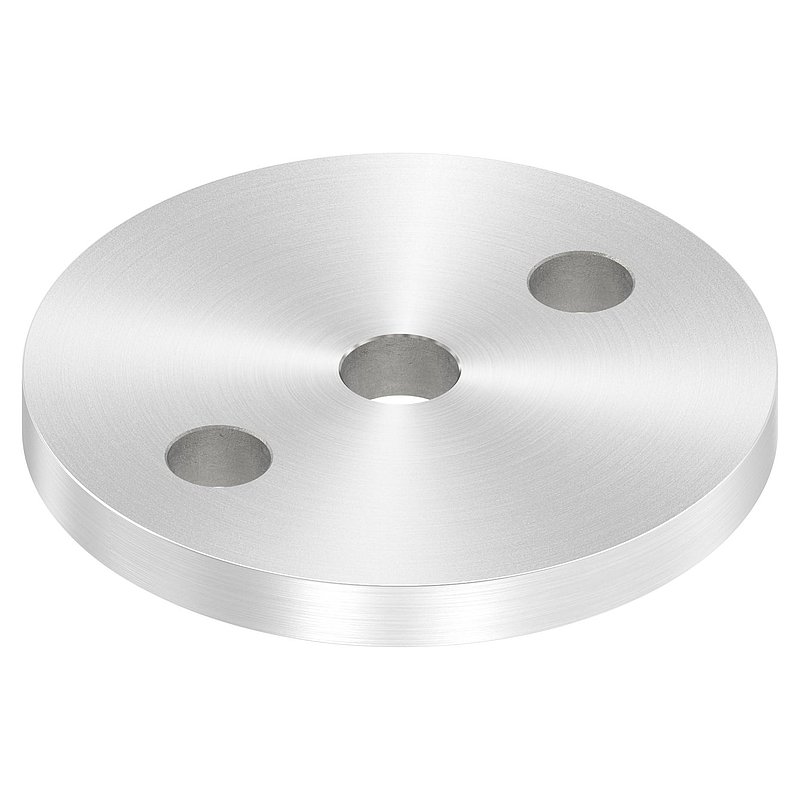 Ankerplatte Ø 80x8mm, mit Rundschliff und Fase, V2A