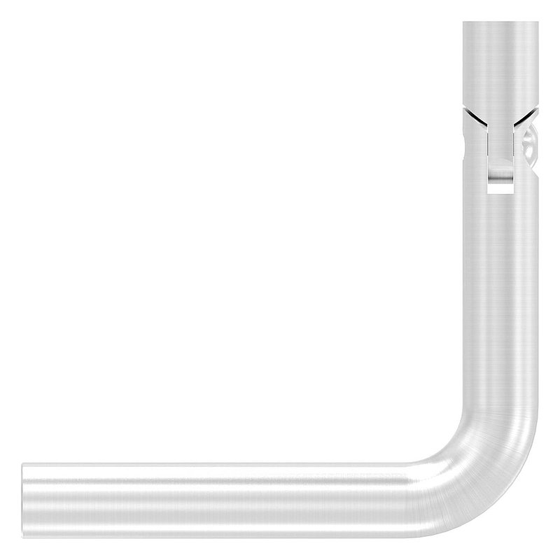 Étrier Ø 12mm, avec articulation, courbé à 90°, V2A