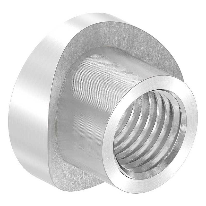 Gewindehülse, passend zu Torband 120-M16-VA, für Rohr 42,4mm, V2A