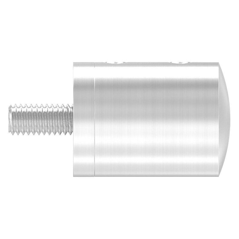 Querstabhalter für geraden Anschluss, Sackloch links 12,2mm, V2A