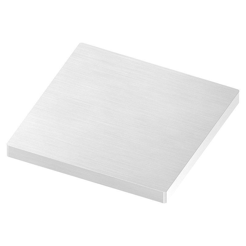 Ankerplatte, 120x120x10mm, mit Längsschliff, V2A
