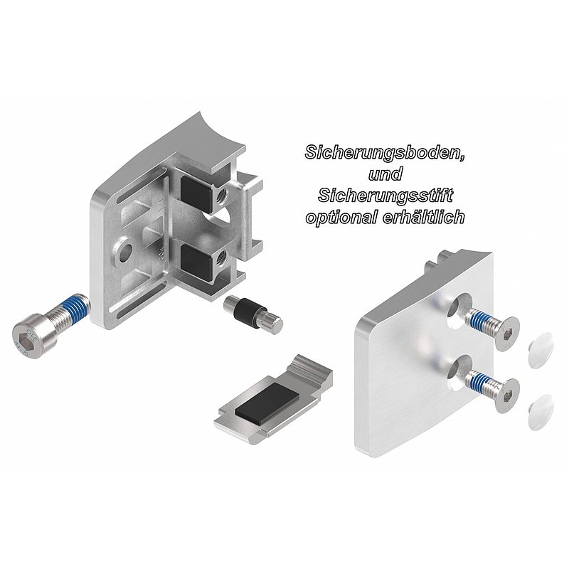 Glass clamp mod. 14, connection: 48.3mm, AISI304