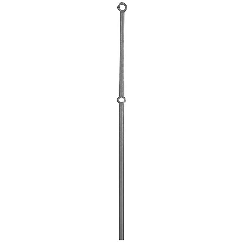 Pfosten aus 25mm rund, H: 1200mm, 2x gelocht