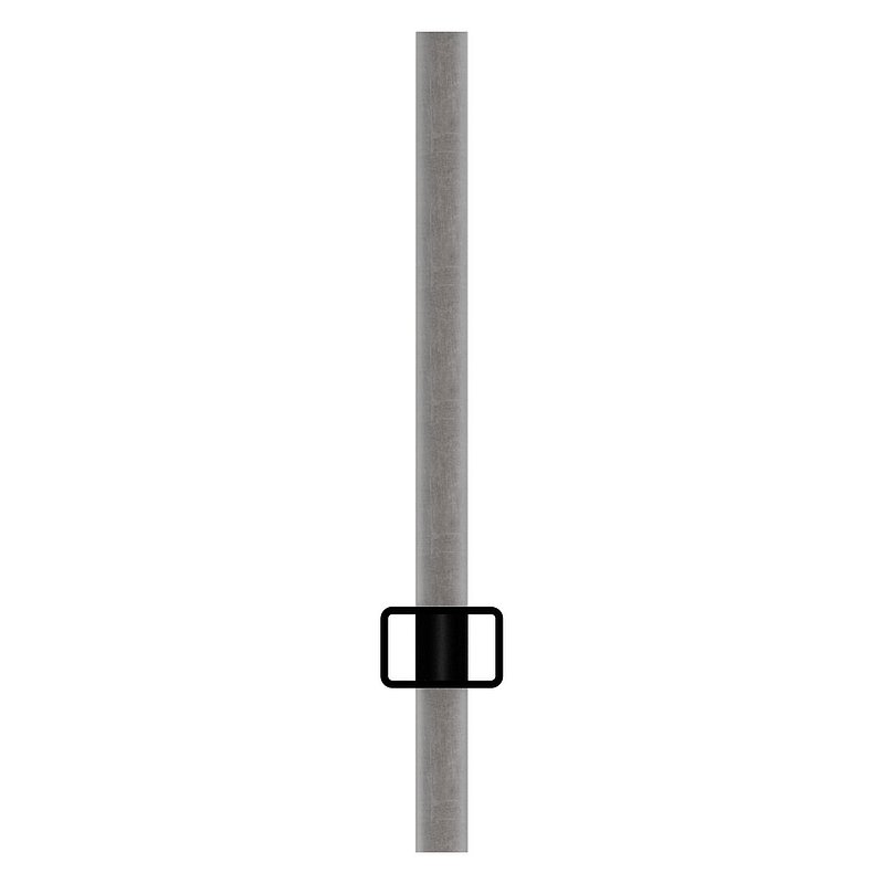 Rectangular tube 30x20x2mm, perforated for Ø 12mm, centre-centre distance 120mm, L: 3000mm