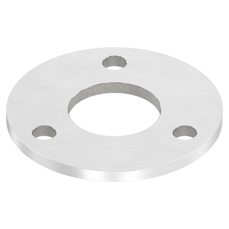Ankerplatte Ø 100x6mm, mit Längsschliff, V4A
