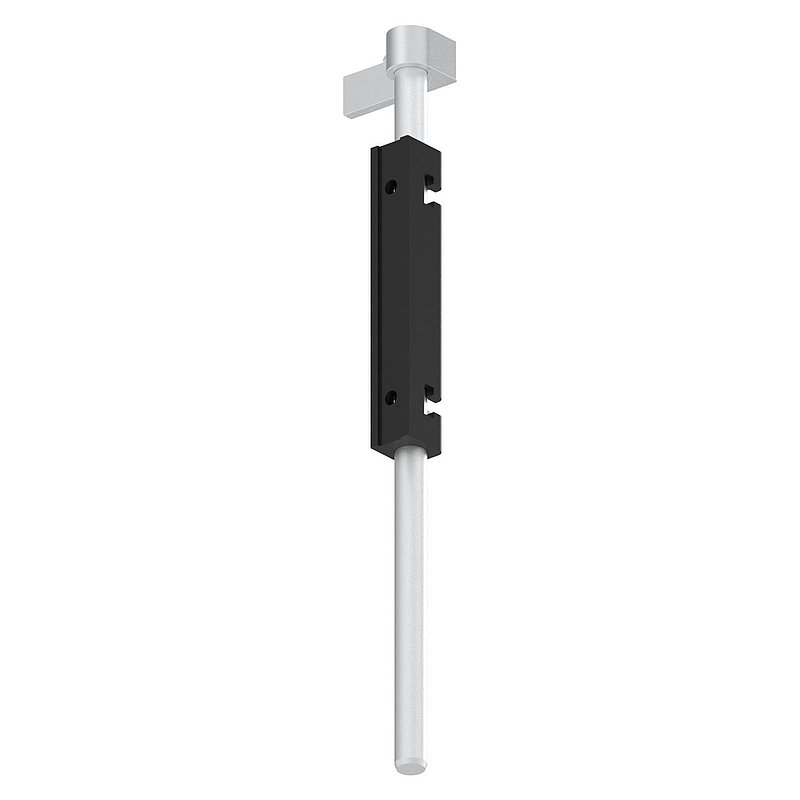 Bodenriegel mit Länge 490mm, zum Anschrauben, RAL 9005 schwarz