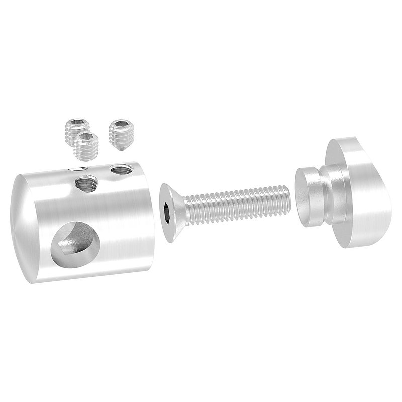 Querstabhalter zum Stoßen, für 33,7mm Rohr, 10,2mm Bohrung, V2A