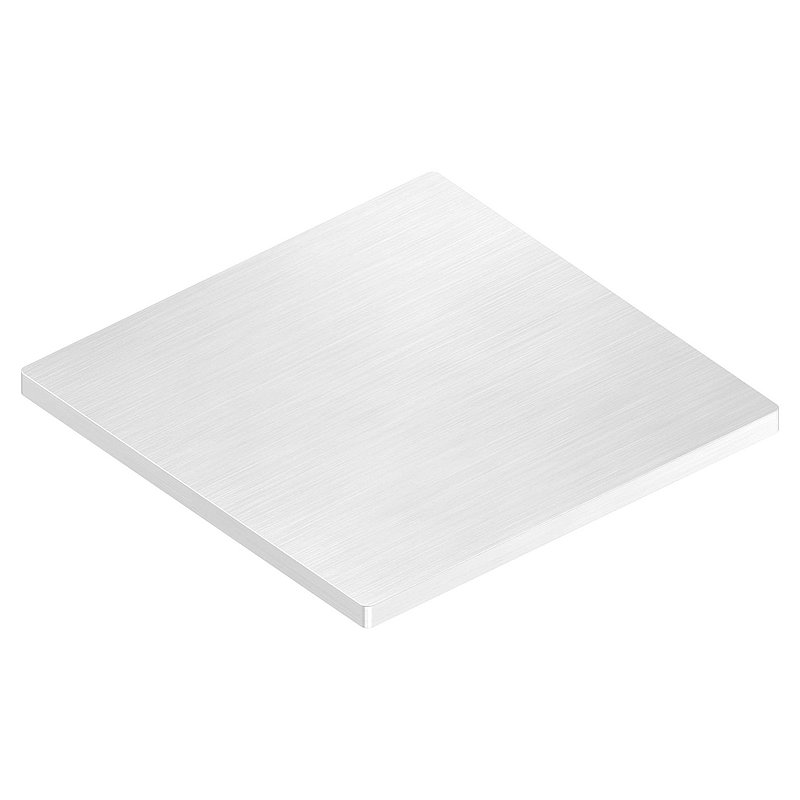 Ankerplatte, 120x120x6mm, mit Längsschliff, V2A