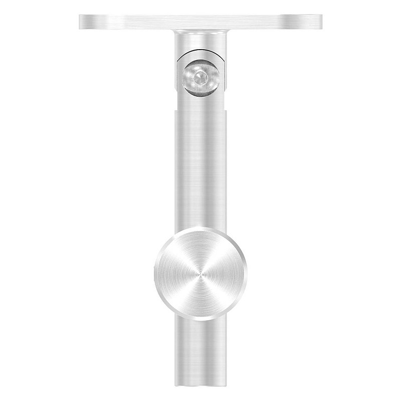 Support mural de main-courante avec articulation, plaque de fixation plate, V2A