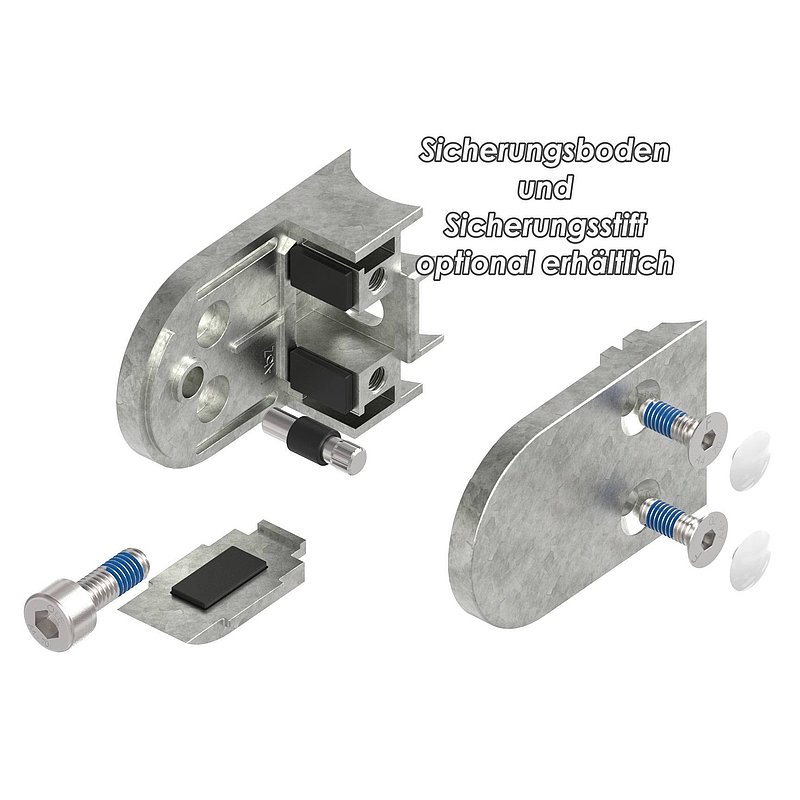 Glasklemme Mod. 38, Anschluss: 33,7mm, Zink roh