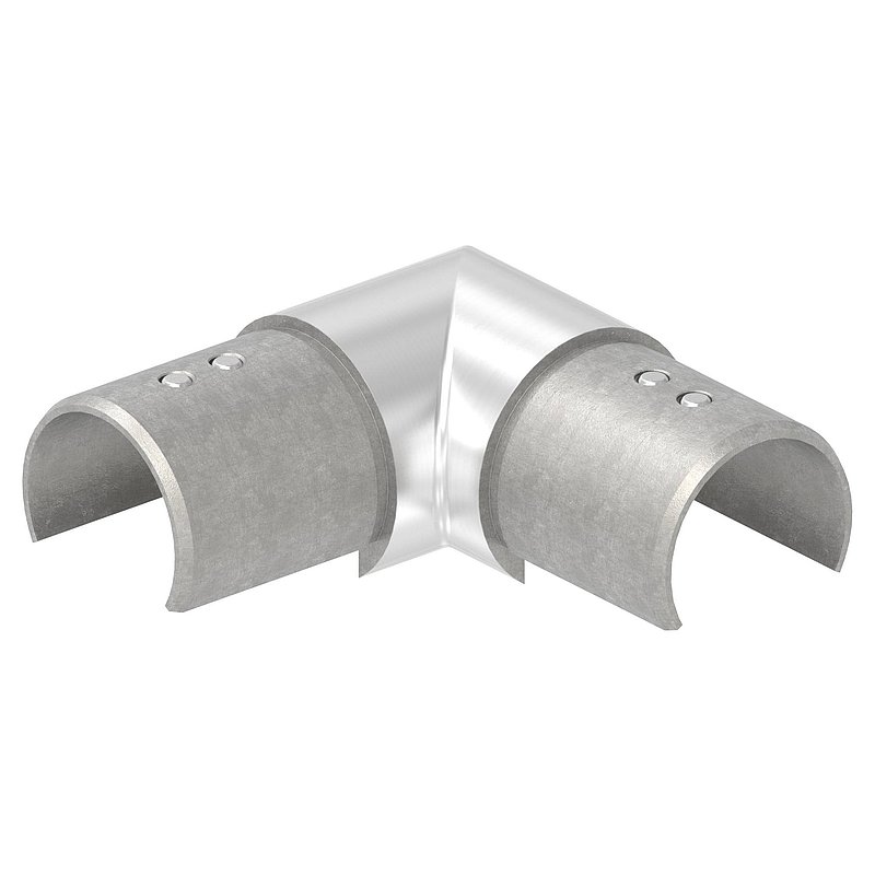 Eckbogen horizontal, für 42,4mm, V2A, Verlaufsecke