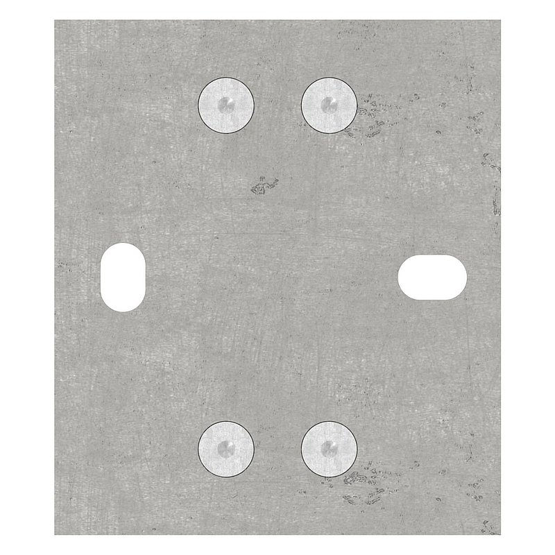 Wandbefestigung für Geländerpfosten 40x40mm, V2A