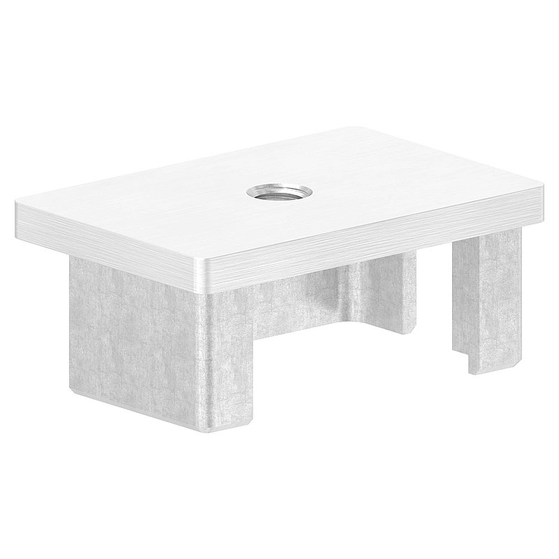 Einsteckkappe, für Rohr 60x40x2,0mm mit M8 Gewinde, V2A