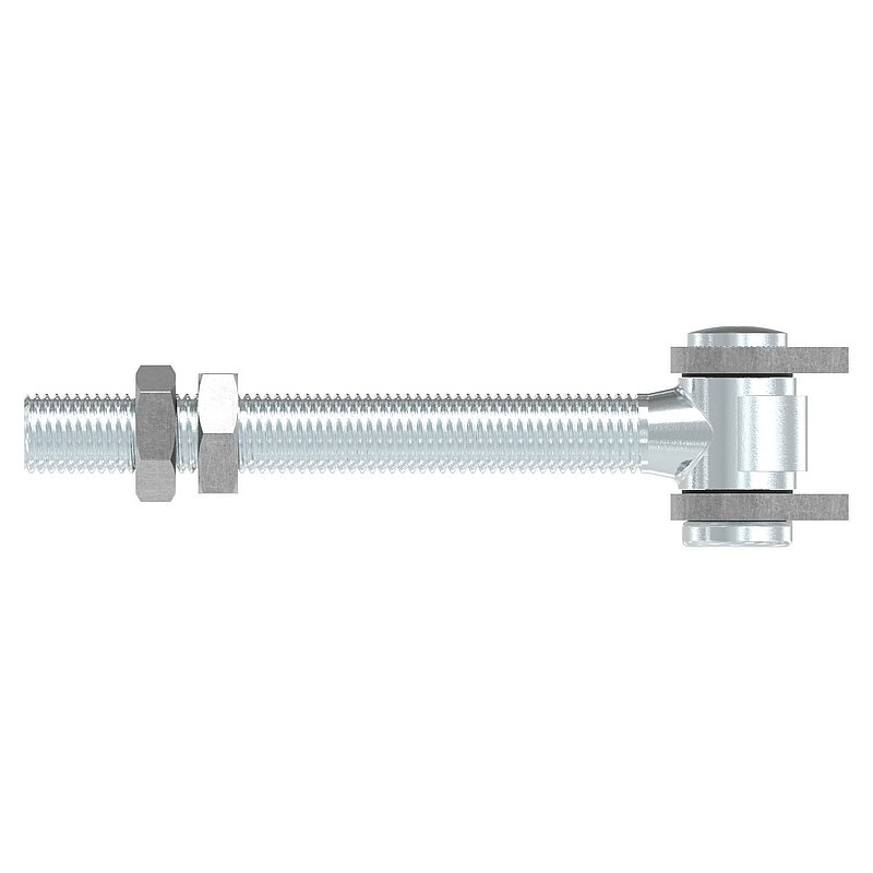 Gond à visser M18 réglable, filetage long, acier électrozingué