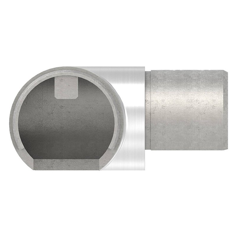 Eckbogen horizontal, für 48,3mm, V2A, Verlaufsecke