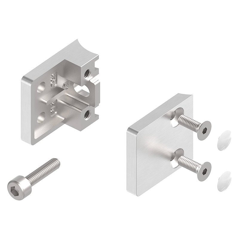 Glass clamp mod. 22, connection: 26.9mm, AISI316