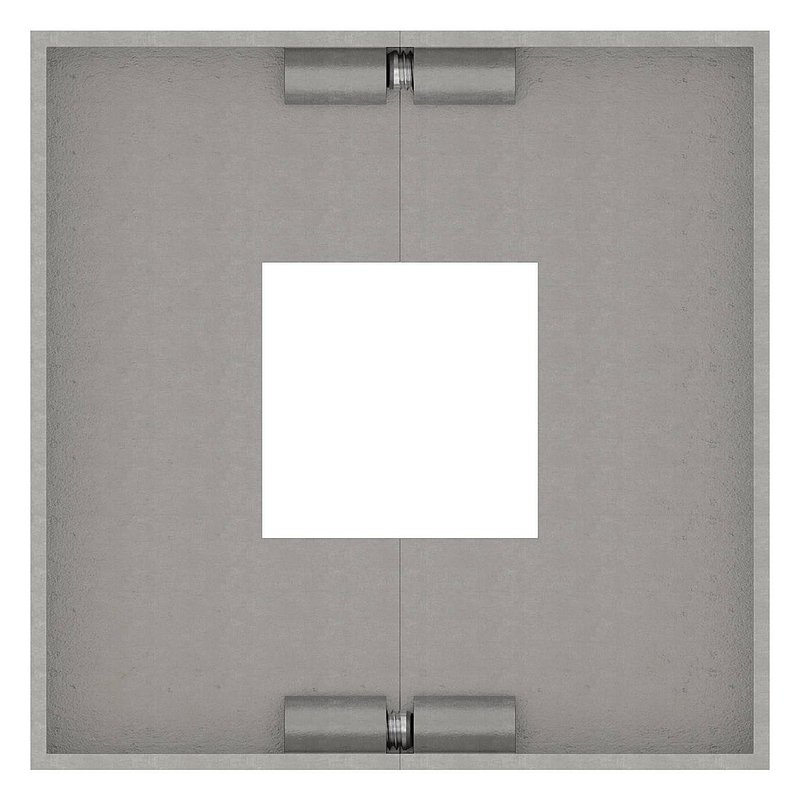 Abdeckrosette, 109x109x25mm, V2A