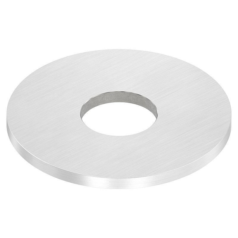 Anchor plate Ø 100x6mm, with longitudinal grinding, AISI304