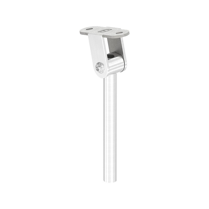 Goupille avec plaque de raccordement et articulation pour main courante LED, V2A