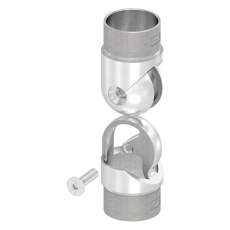 Gelenkstück hohl für Kabel, für Rohr 48,3x2,0mm, V2A