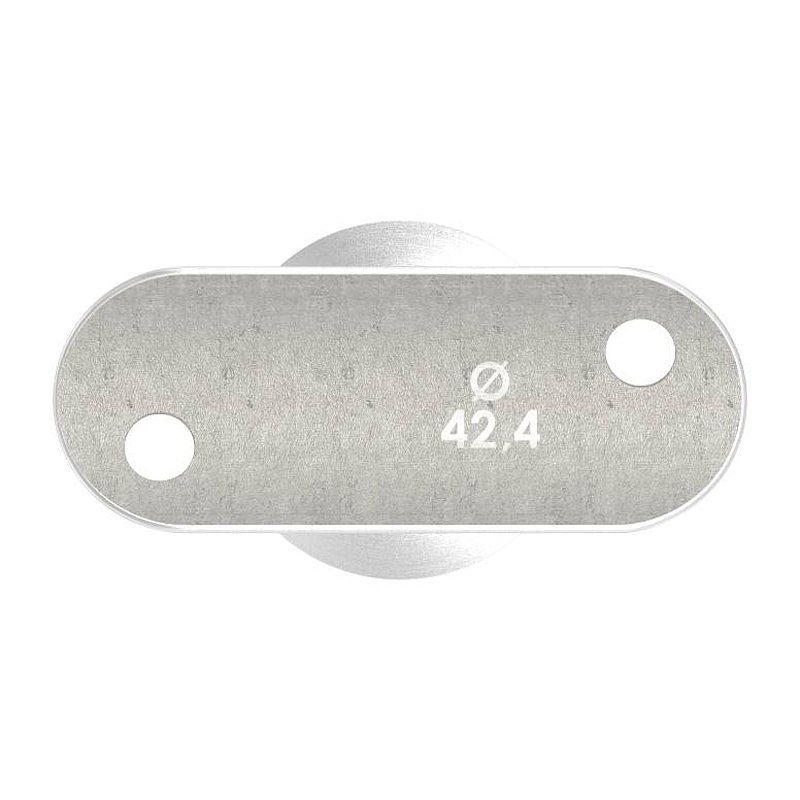Rohrabschlussstopfen für Rohr 33,7x2,0mm, Handlaufanschlussplatte: 42,4mm, V2A