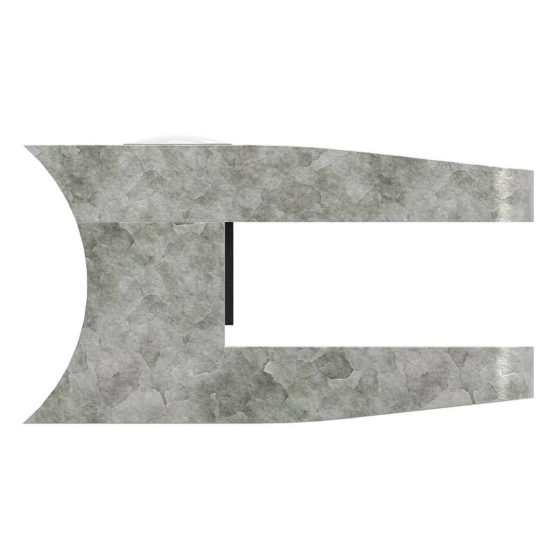 Glasklemme Mod. 14, Anschluss: 42,4mm, Zink roh