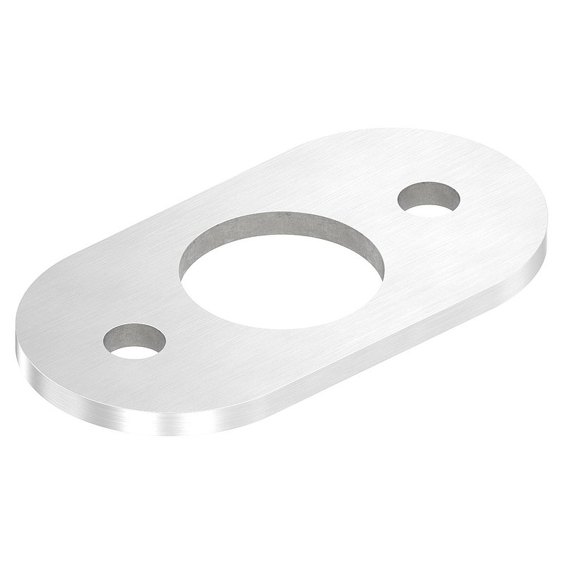 Anchor plate, 125x65x6mm, with longitudinal grinding, AISI304