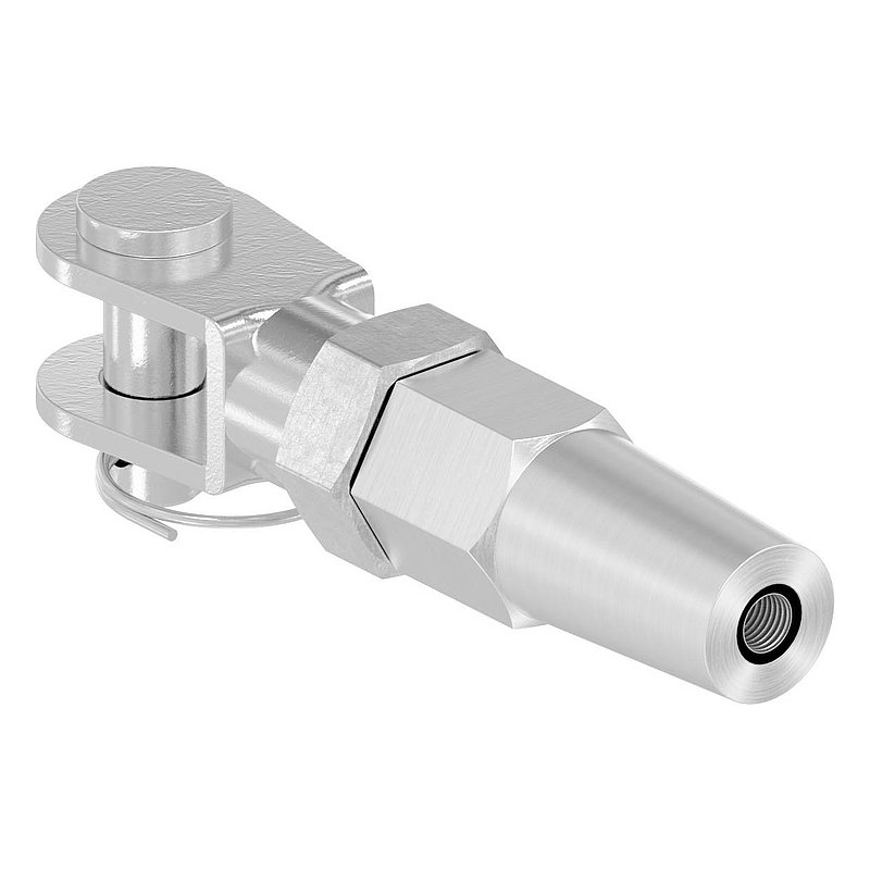 Fork terminal for self-assembly for cable Ø 5mm, AISI316