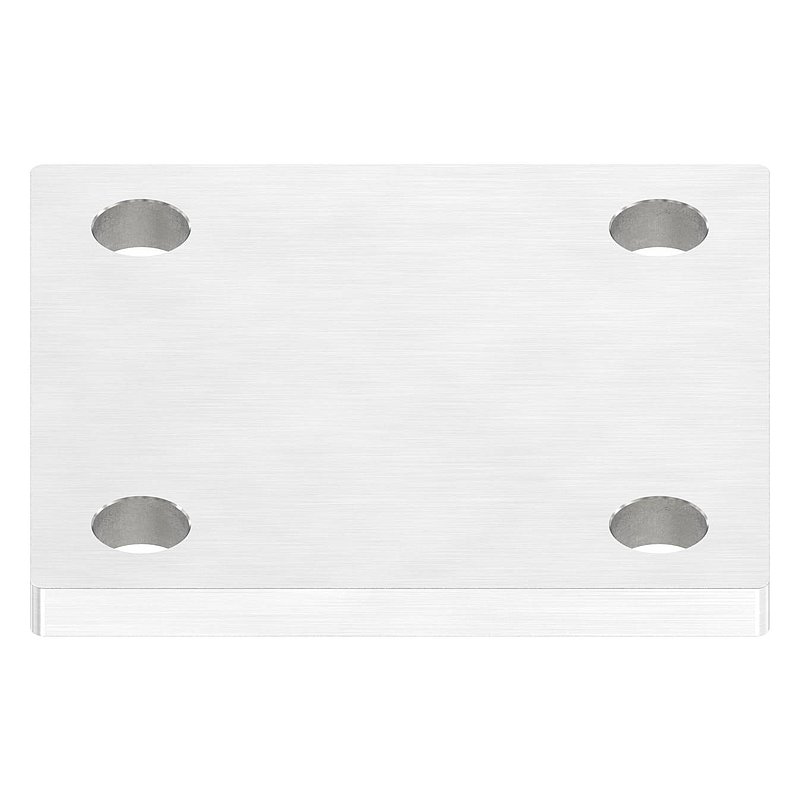 Ankerplatte, 100x100x8mm, mit Längsschliff, V2A