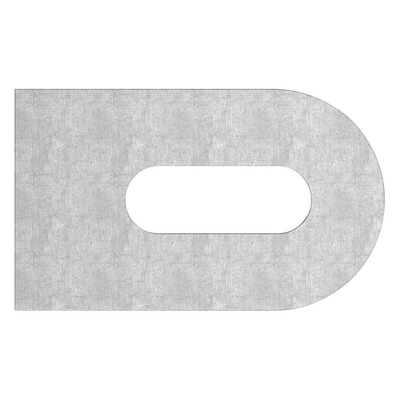 Weld-on bracket, 50x30x6mm, surface 3c matt, AISI304