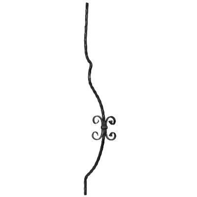 Korbgitterstab 12x12mm, gehämmert, H: 1000mm