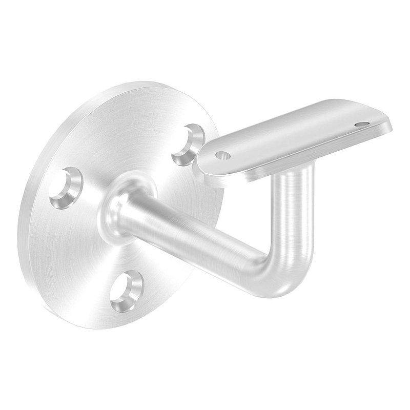 Handrail bracket with handrail connection plate 42.4mm, (round plate and bracket welded), AISI304