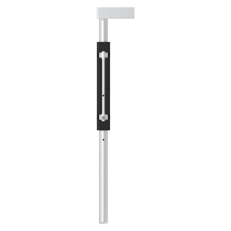 Bodenriegel mit Länge 490mm, zum Anschrauben, RAL 9005 schwarz