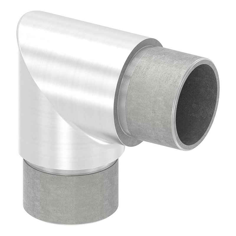 Eckstück 90° kurz, für Rohr 33,7 x 2,0mm, V2A