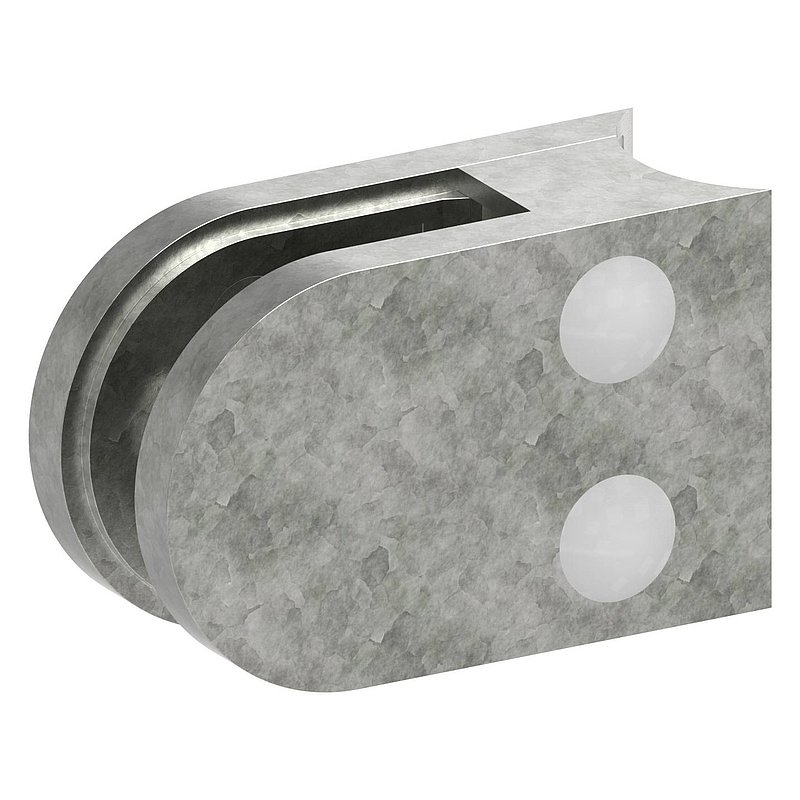 Glass clamp mod. 12, connection: 33.7mm, raw zinc
