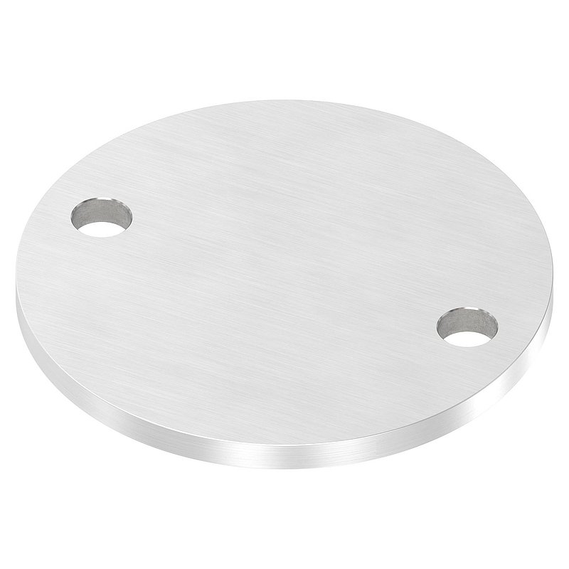 Ankerplatte Ø 100x6mm, mit Längsschliff, V2A