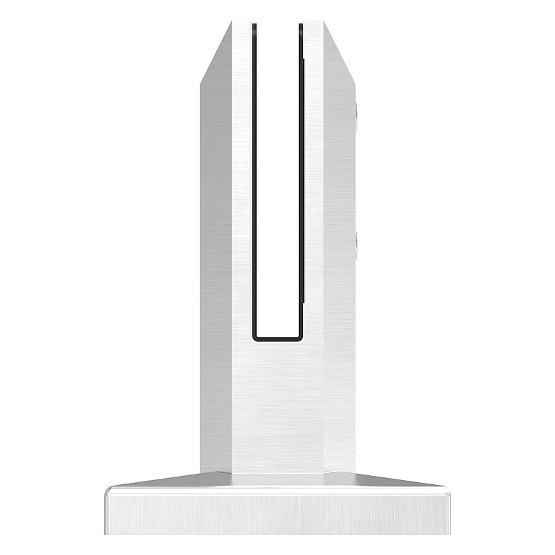 Bodenglashalter eckig, für Glas 12 - 12,76mm, V4A