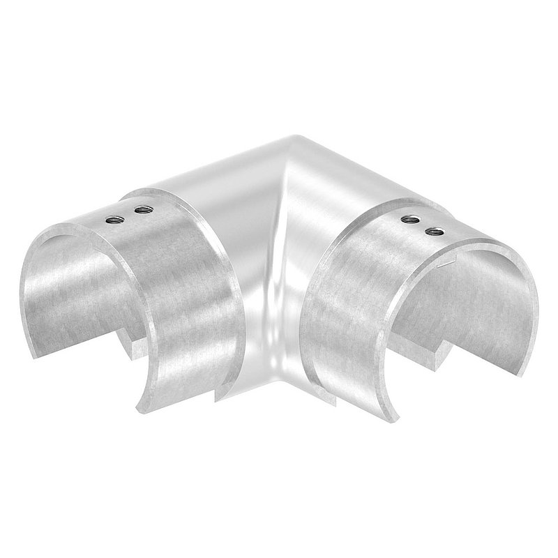 Tube connector 90° for grooved tube 60.3x1.5mm, AISI316