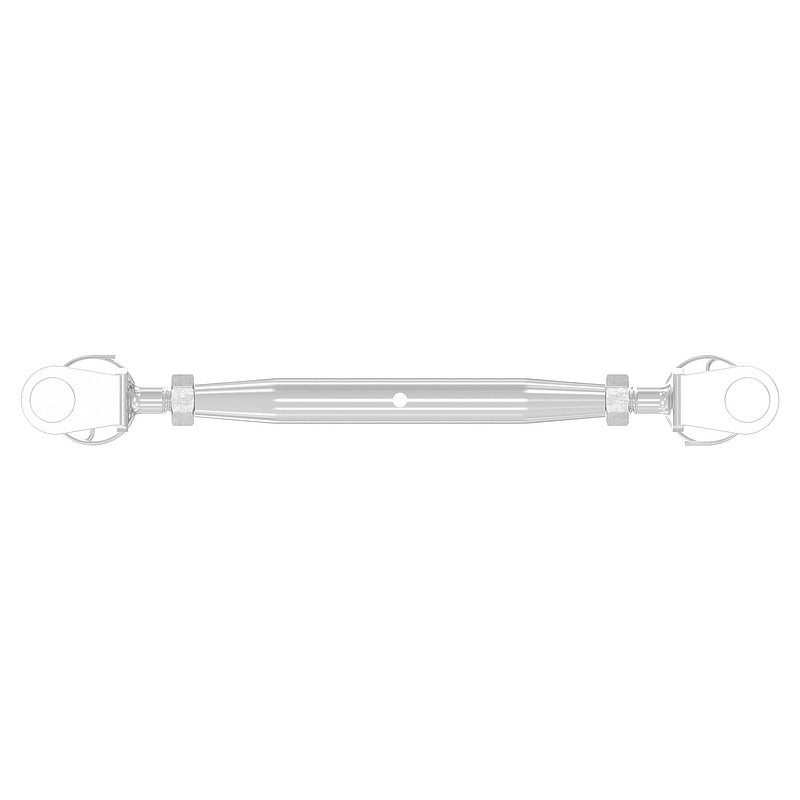 Wantenspanner Gabel/Gabel mit Gewinde M6, V4A