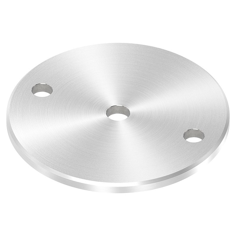 Anchor plate Ø 120x6mm, with bevelled edge and chamfer, AISI304