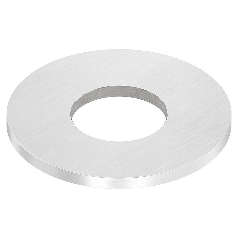 Anchor plate Ø 100x6mm, with longitudinal grinding, AISI304