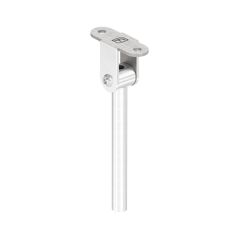Goupille avec plaque de raccordement et articulation pour main courante LED, V2A